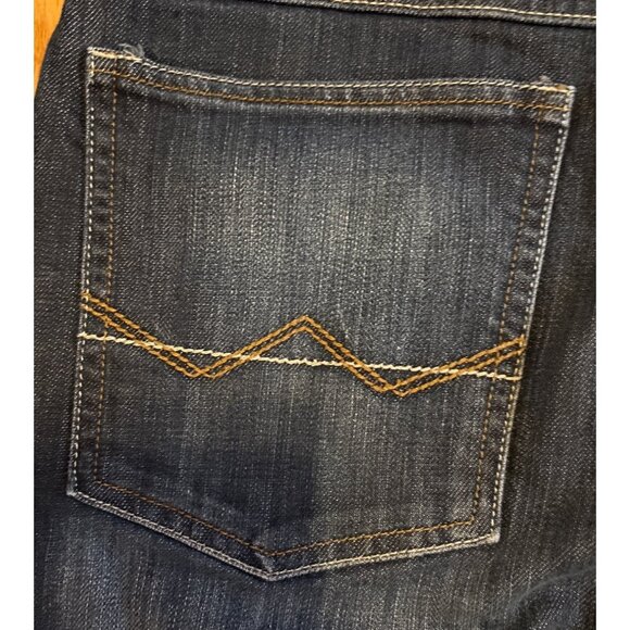 Wrangler Jeans Mens Straight Fit Denim Jeans Dark Wash Size 34x32 - Picture 6 of 7